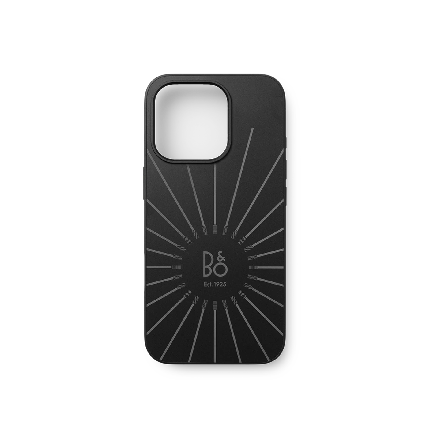 iPhone 16 Pro and 16 Pro X Max Case with Engraved B&amp;O Logo in Anthracite Black Aluminum